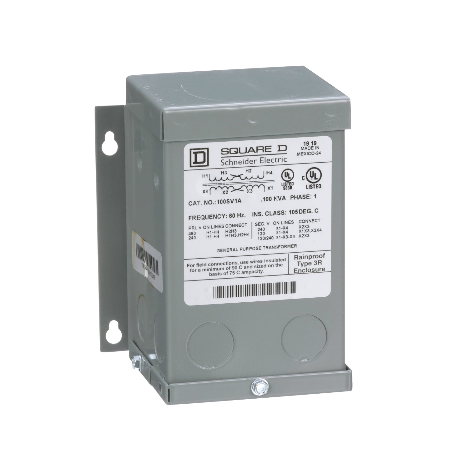 100-SV1A - Square D - Dry Sealed Transformer