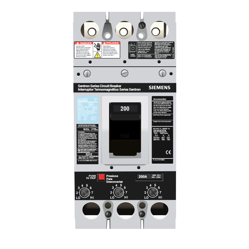 FXD63B200 - Siemens - Molded Case Circuit Breaker – Canada Breakers