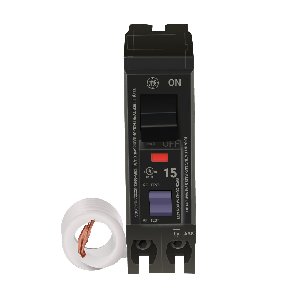 THQL1115DF - GE - 15 Amp Dual Function Circuit Breaker – Canada