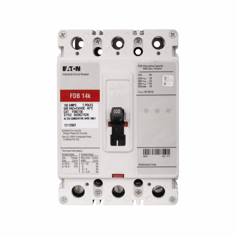 FDB3015 - Eaton - Molded Case Circuit Breaker – Canada Breakers