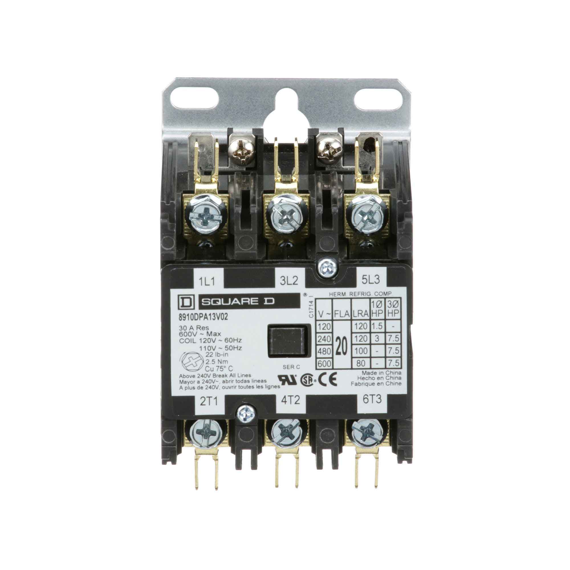 NEW SQUARE D 8910DPA23V02 CONTACTOR 600V 110V-120V COIL SER C - SB Industrial Su