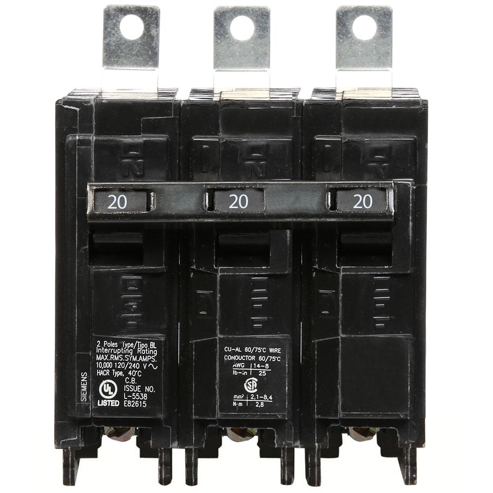 Interruttore Siemens B320HH 20A 3 Poli 240V – HBL Bullone 65kA, Nuovo Di Seconda Scelta - Foto 5