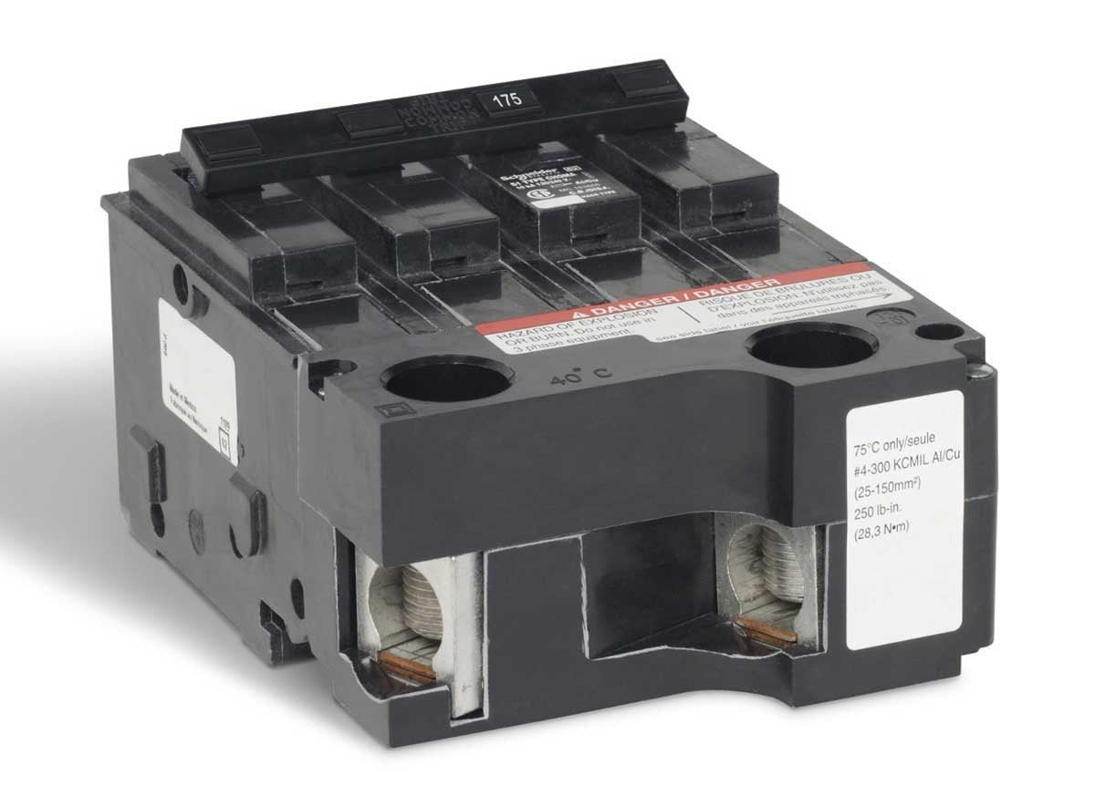 CHOM2175BB - Square D 175 Amp 2 Pole 240 Volt Plug-In Molded Case Circuit Breaker
