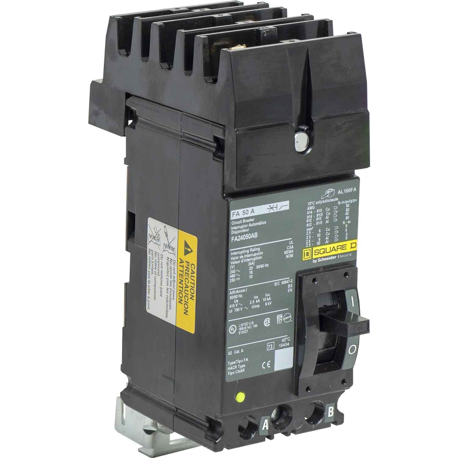 FA24050AB - Square D - Molded Case
Circuit Breakers