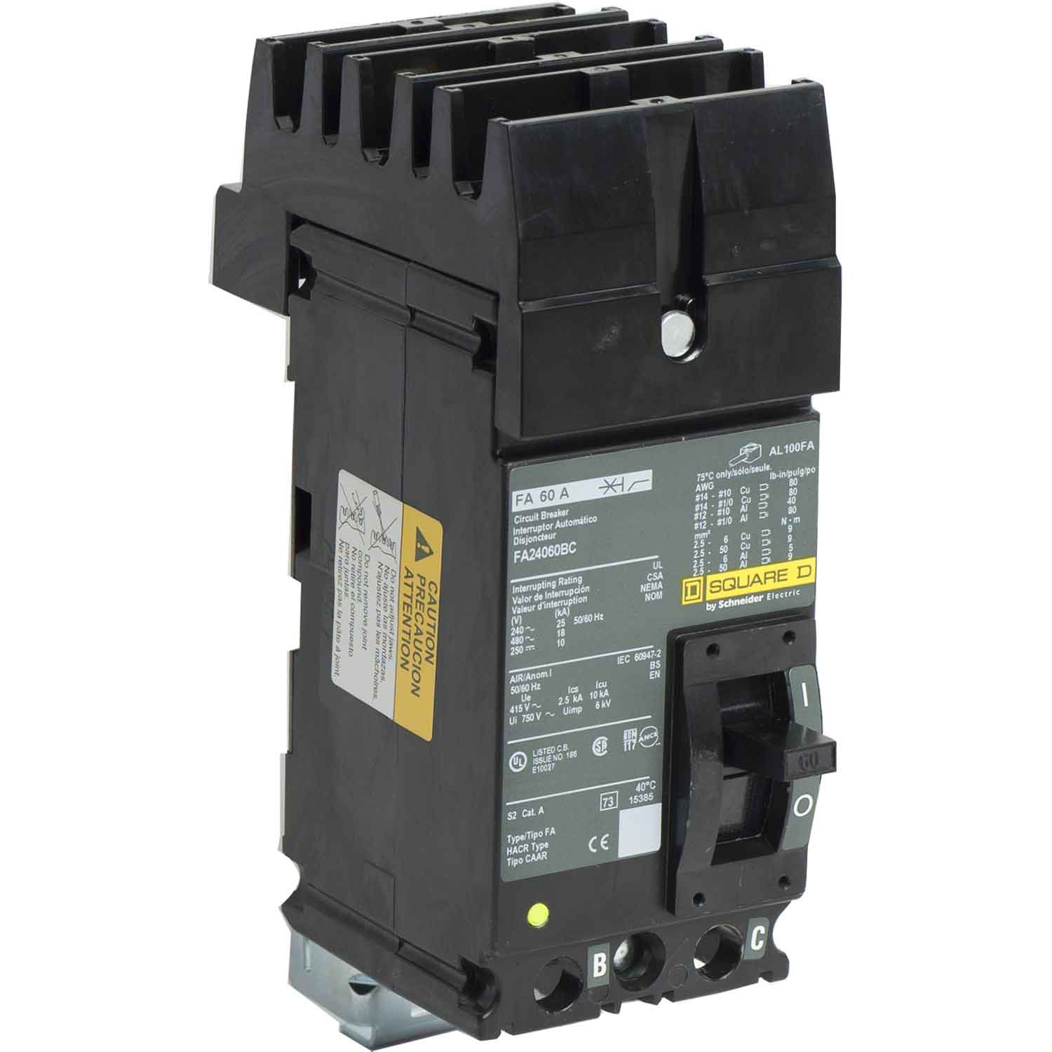 FA24060BC - Square D - Molded Case
Circuit Breakers