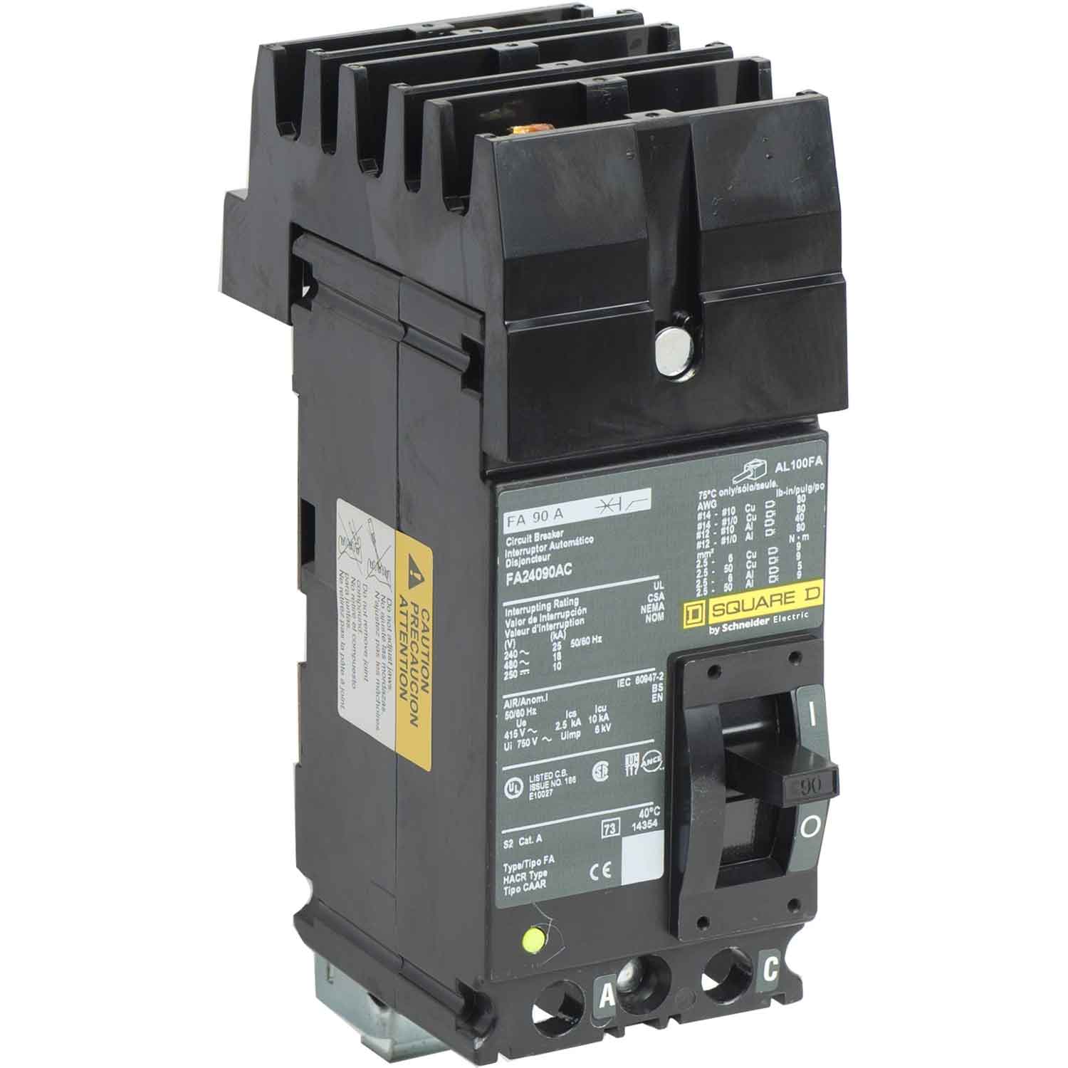 FA24090AC - Square D - Molded Case
Circuit Breakers