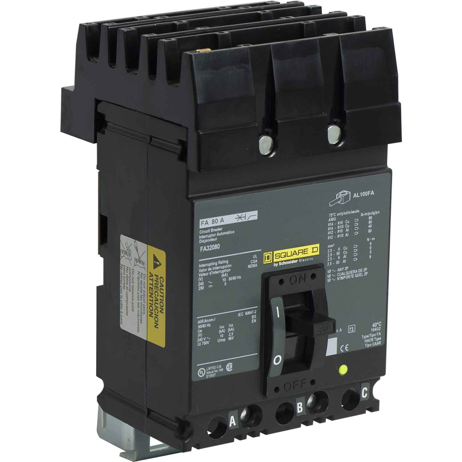 FA32080 - Square D - Molded Case
Circuit Breakers