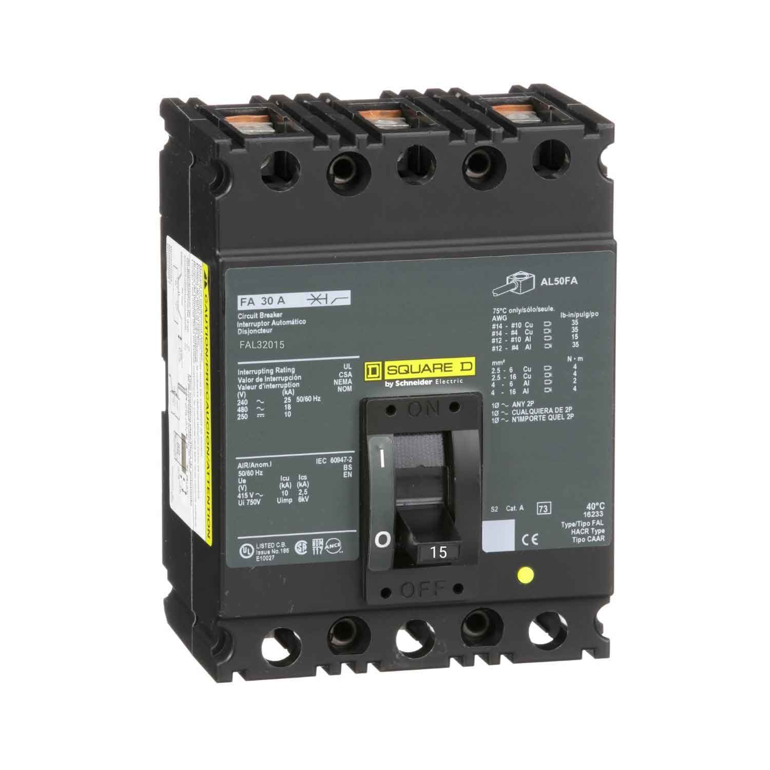 FAL32015 - Square D - Molded Case
Circuit Breakers