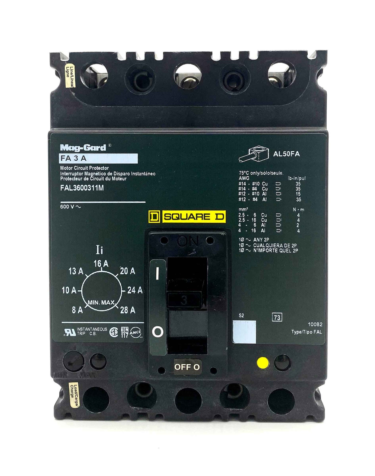 FAL3600311M - Square D - Molded Case
Circuit Breakers