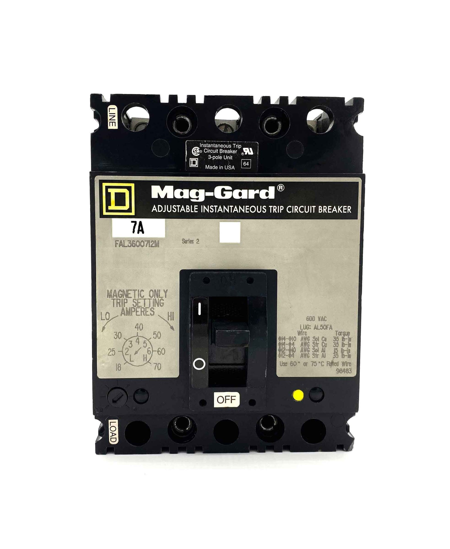 FAL3600712M - Square D - Molded Case
Circuit Breakers