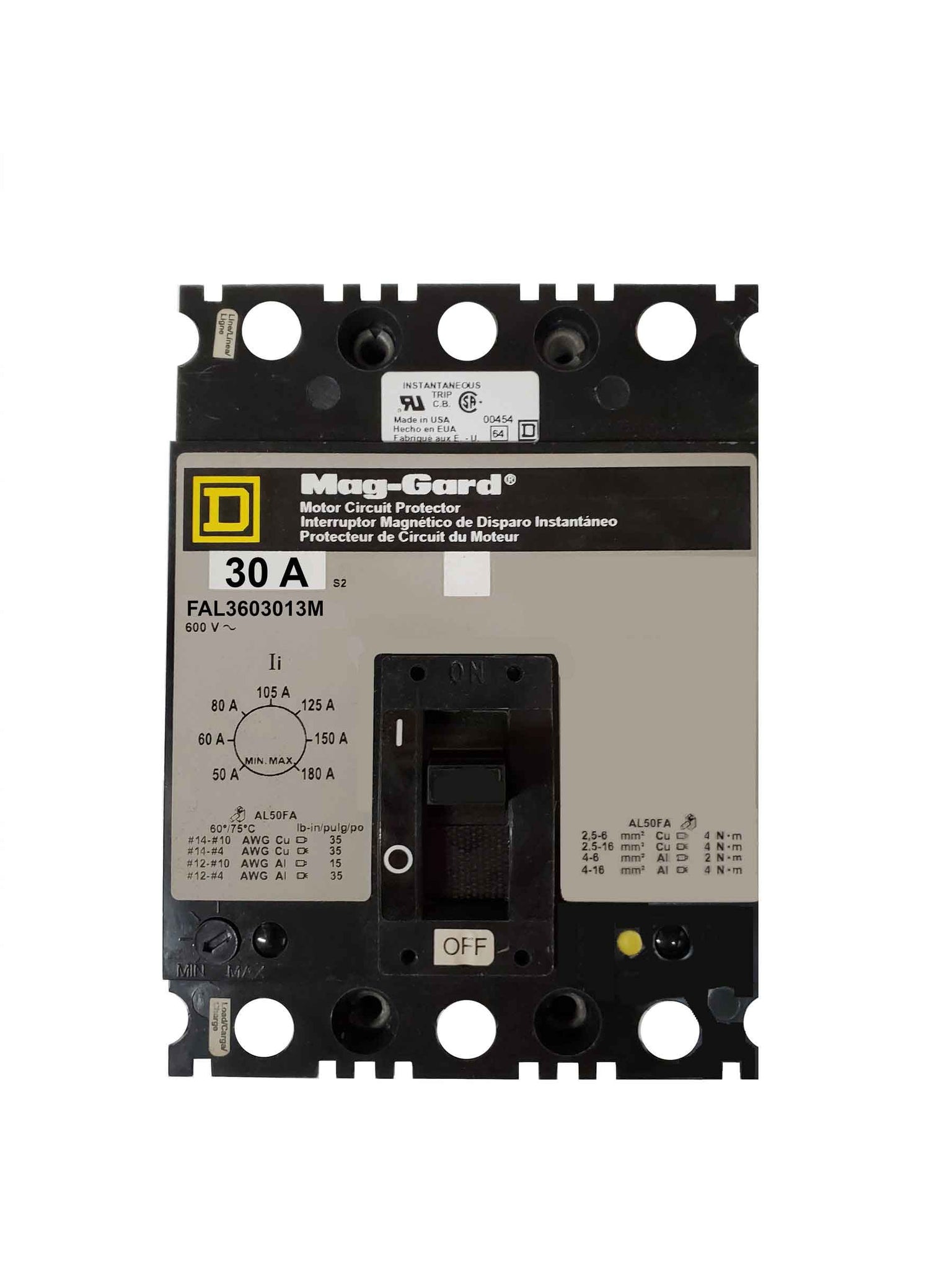 FAL3603013M - Square D - Molded Case
Circuit Breakers