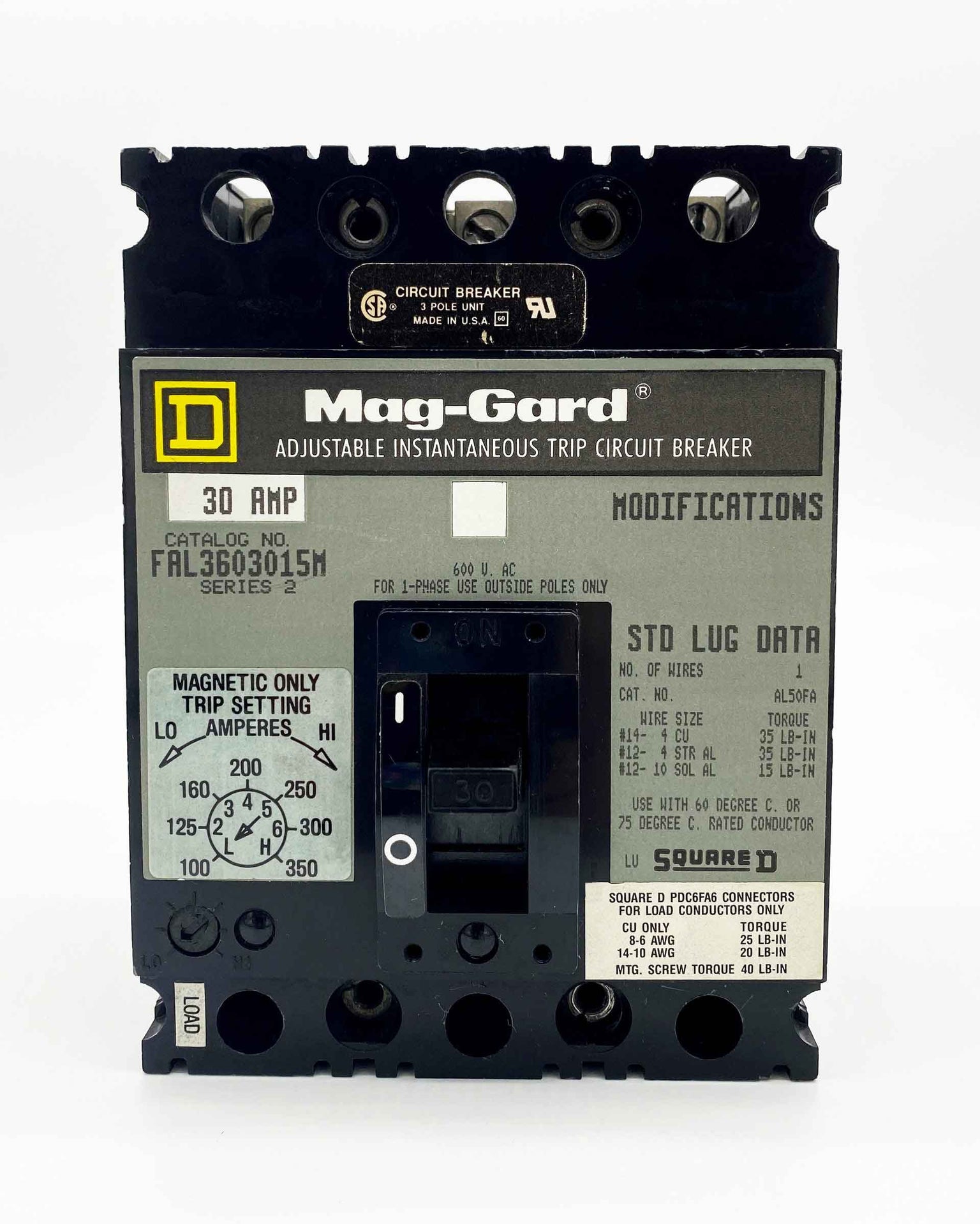FAL3603015M - Square D - Molded Case
Circuit Breakers