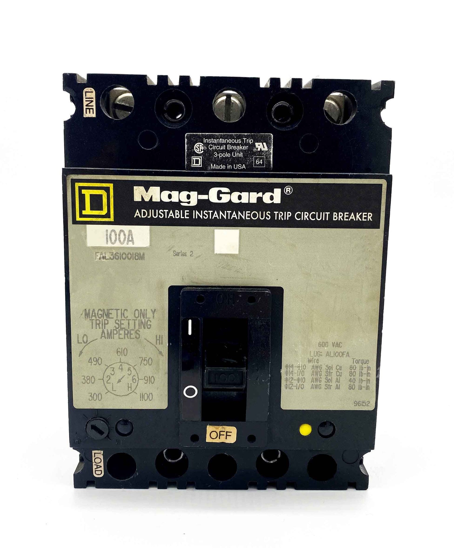 FAL3610018M - Square D - Molded Case
Circuit Breakers