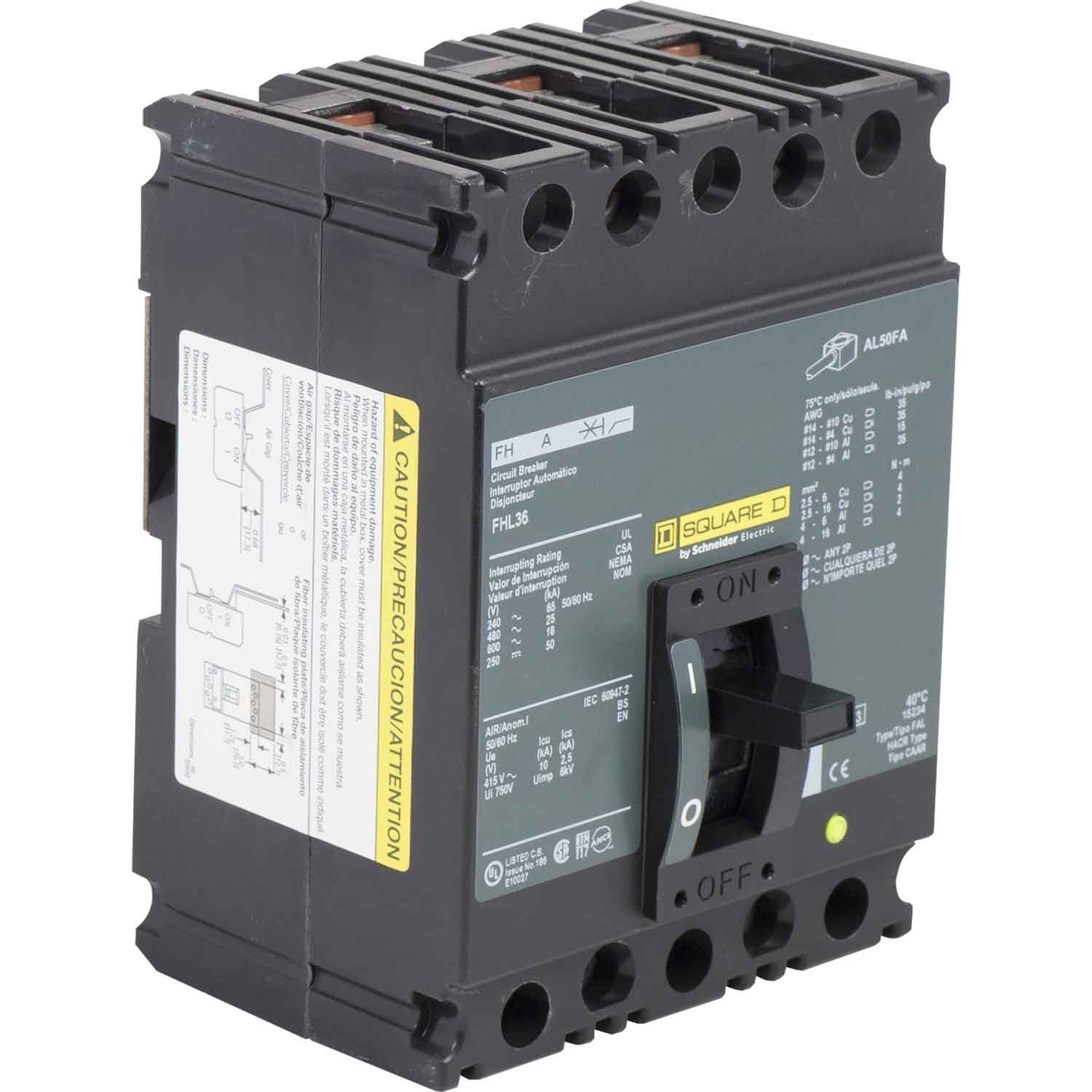 FHL3610016M - Square D - Molded Case
Circuit Breakers