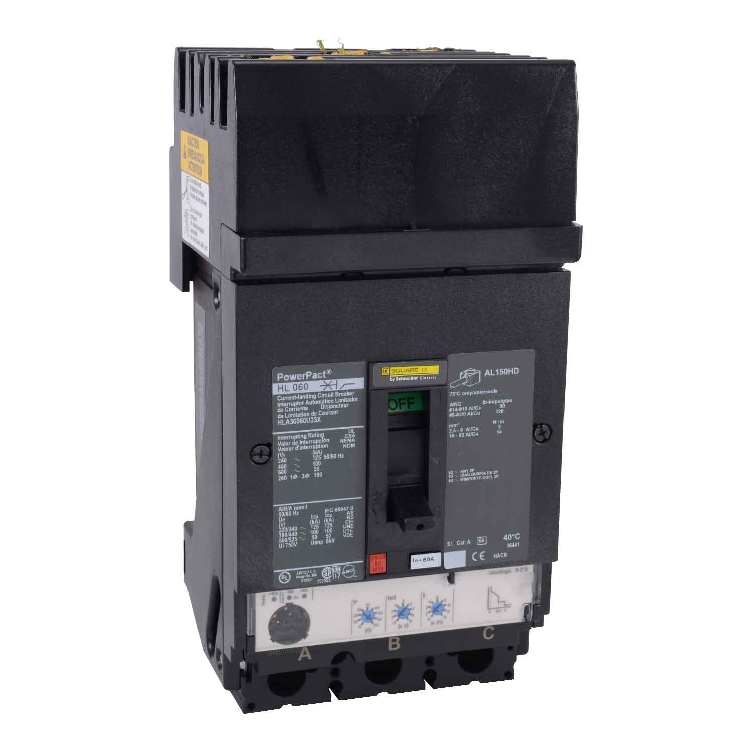 HDA36060U44X - Square D - Molded Case
Circuit Breakers