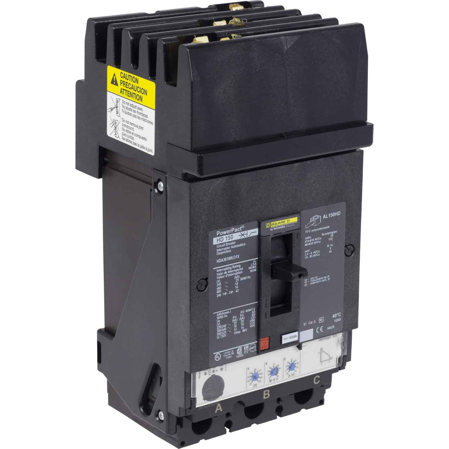 HDA36100U44X - Square D - Molded Case
Circuit Breakers