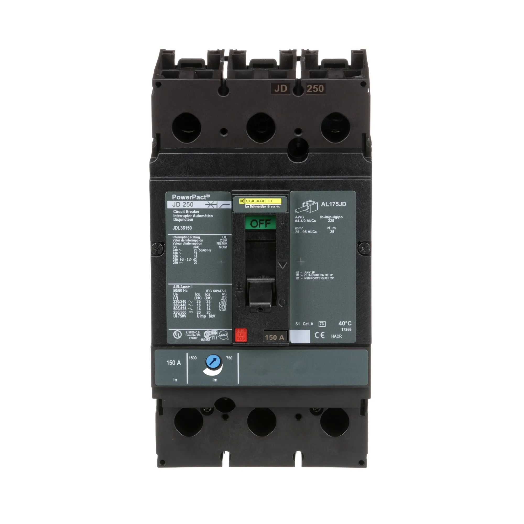 JDL36150 - Square D - Molded Case Circuit Breaker – Canada