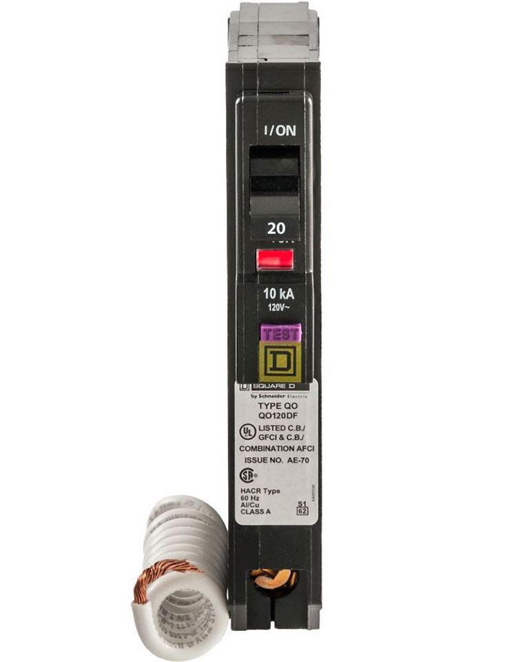 QO120DF - Square D - 20 Amp Dual Function Circuit Breaker – Canada