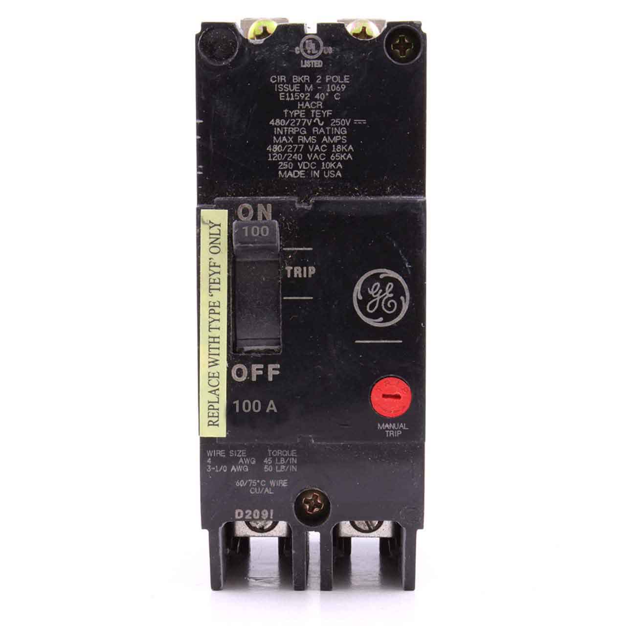 TEYF2100 - General Electrics - Molded Case Circuit Breakers