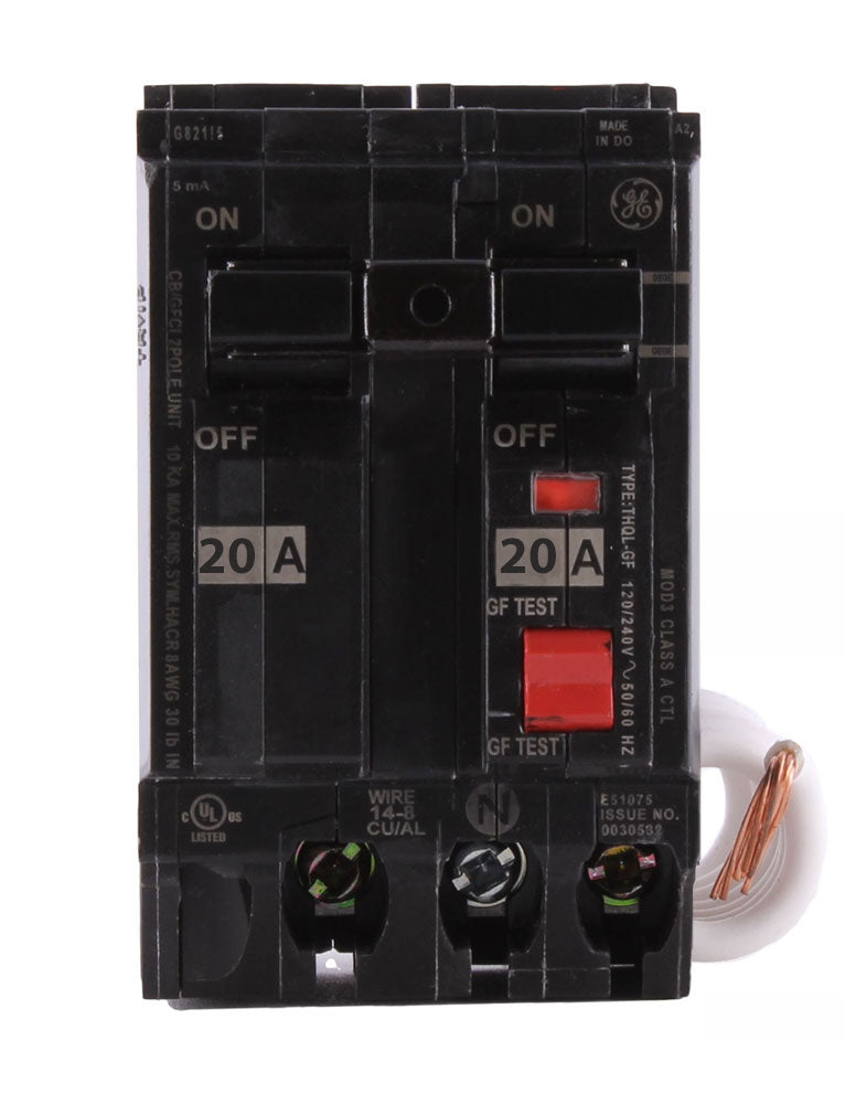 THQL2120GFT - GE 20 Amp GFCI Circuit Breaker – Canada Breakers