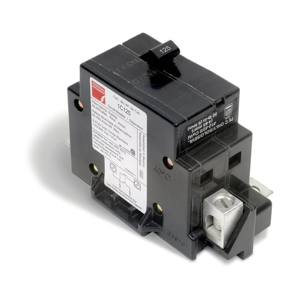 1C125 - Federal Pioneer Stab-lok 125 Amp Double Pole Circuit Breaker