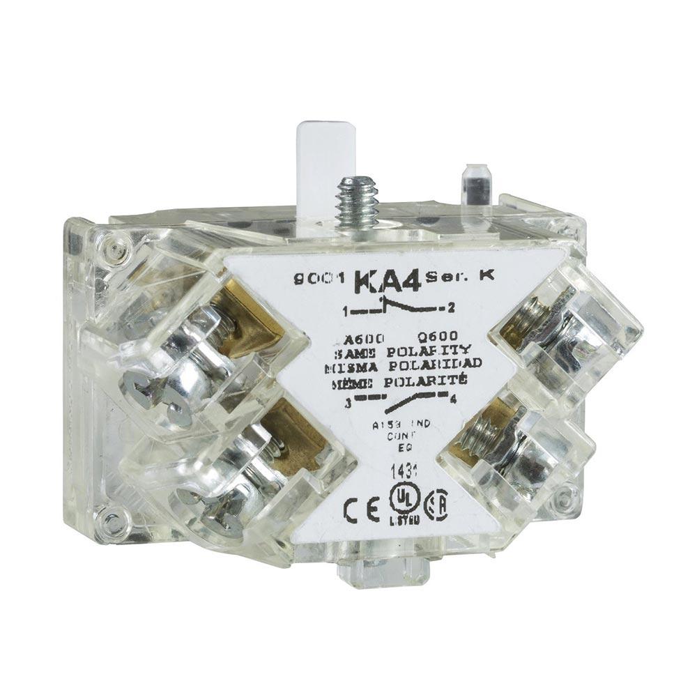 9001KA1 - Square D 10 Amp 2 Pole 600 Volt Pushbutton Contact Block