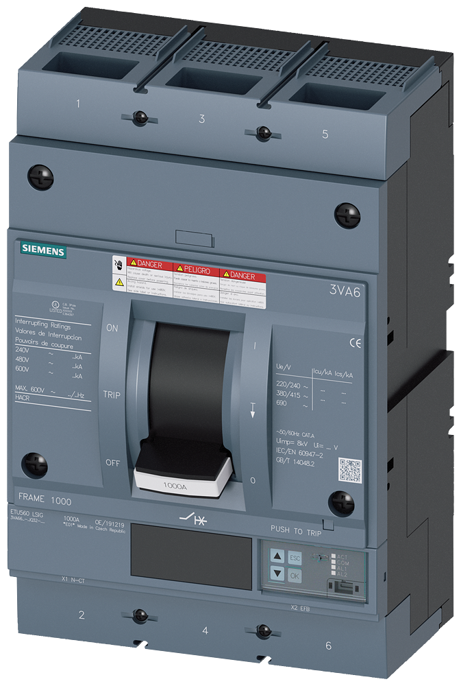 3VA6610-6JQ32-0AA0 - Siemens - Molded Case Circuit Breakers