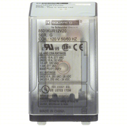 8501KUR12V20 - Square D - Plug In Relay