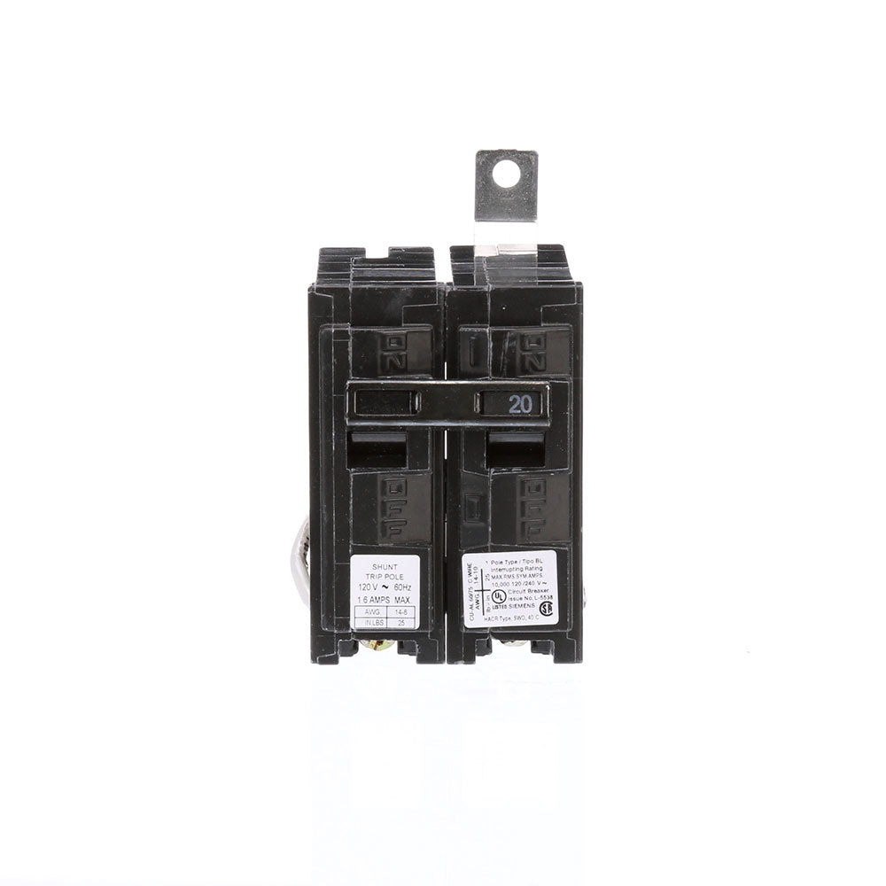 B12000S01 - Siemens - 20 Amp Shunt Trip Circuit Breaker