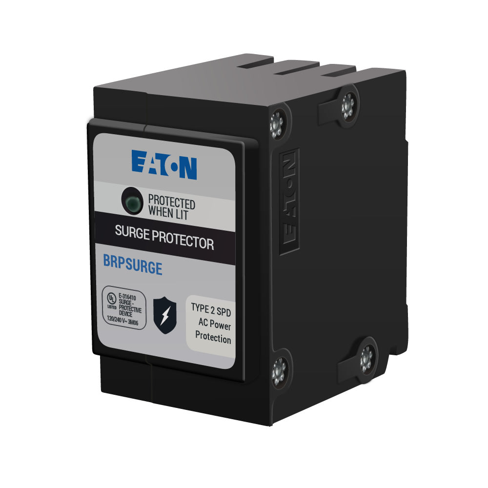 Eaton BRPSURGE Surge Protector Breaker - 2 Pole, 20A, 240V, Plug-On Neutral, Type BR