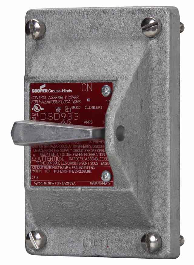 DSD933 SA - Crouse Hinds - Switch Cover