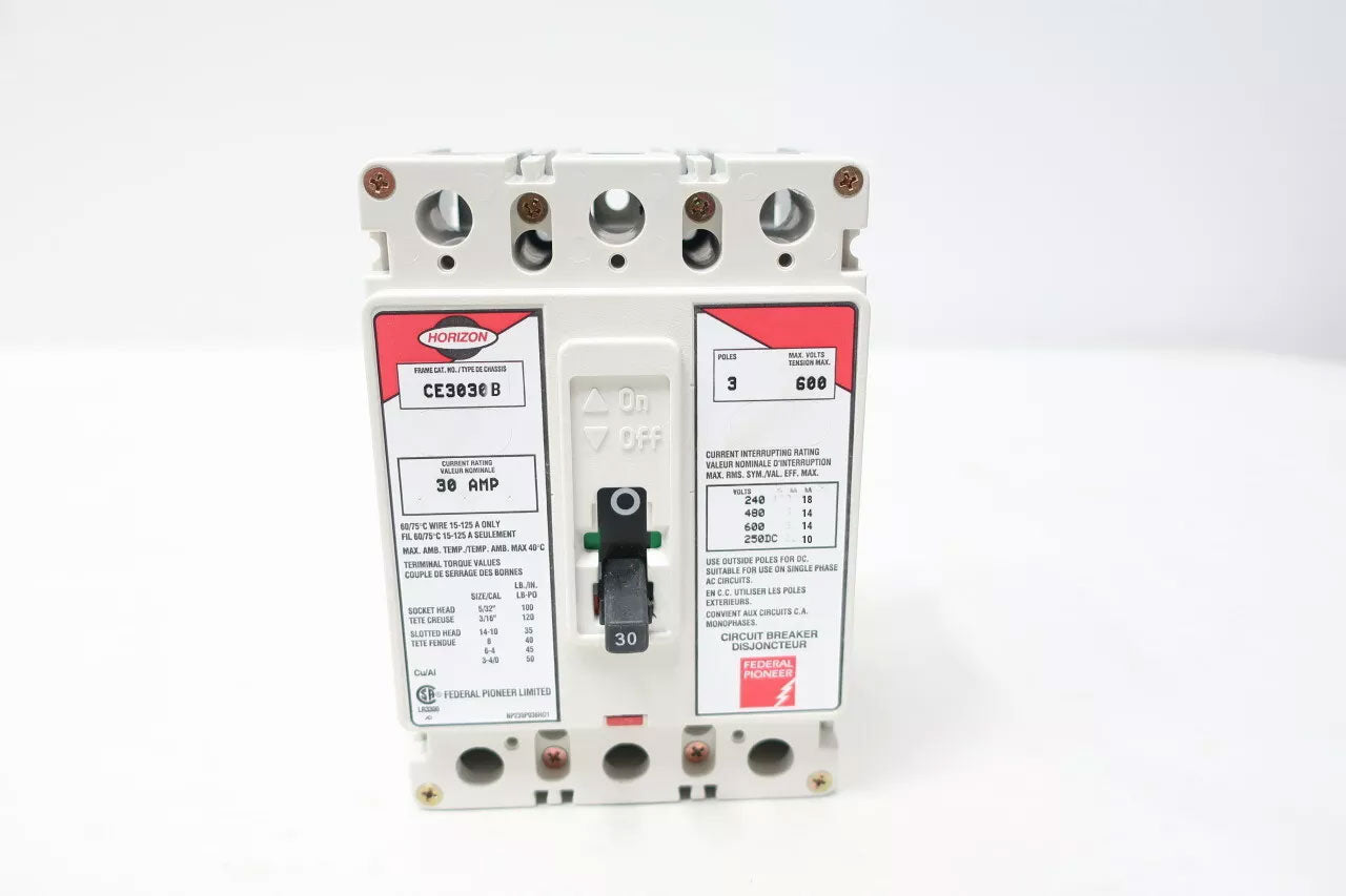 CE3030B  - Federal Pioneer Horizon - Molded Case Circuit Breaker