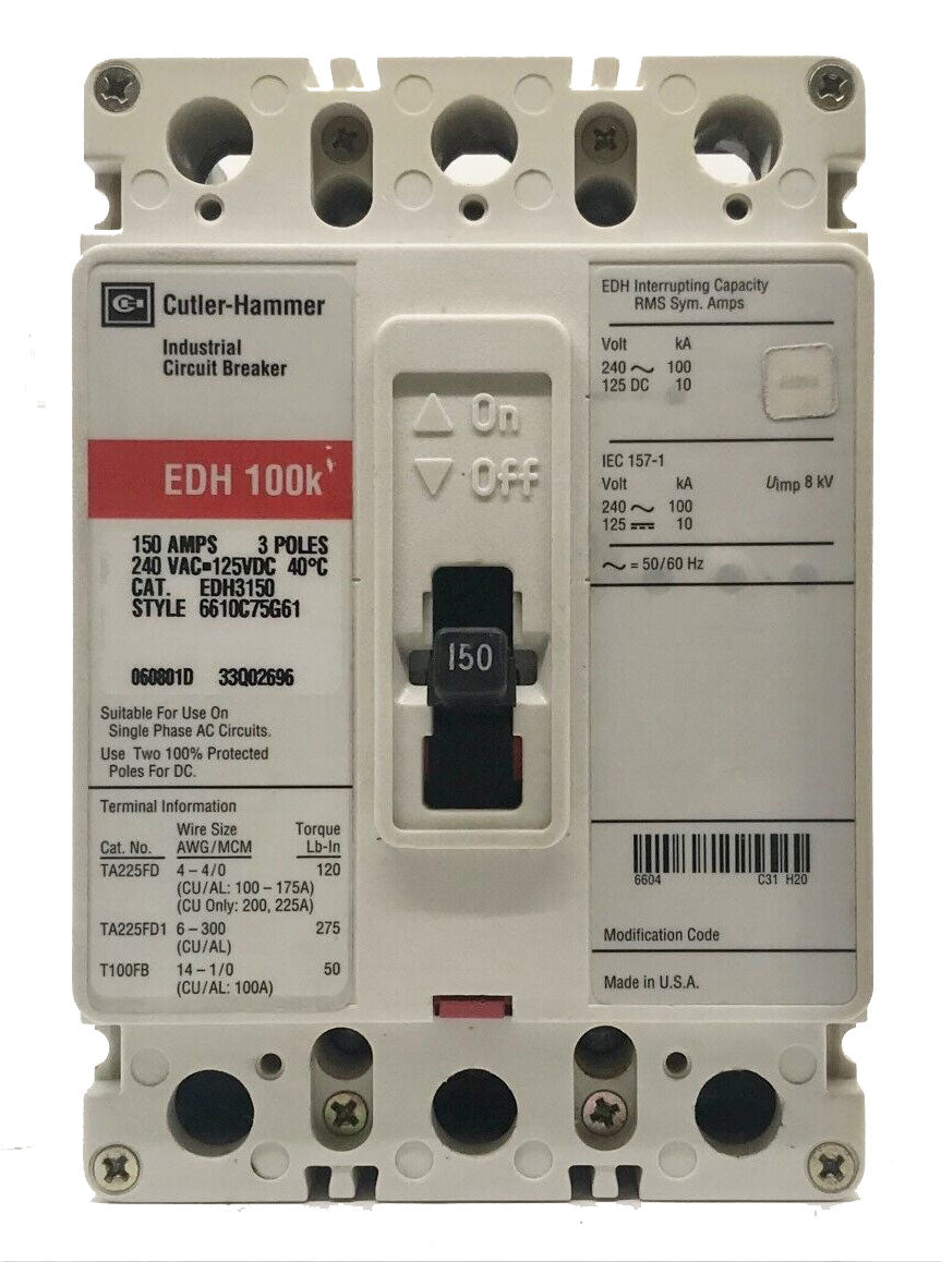 EDH3150 - Eaton - 150 Amp Molded Case Circuit Breaker