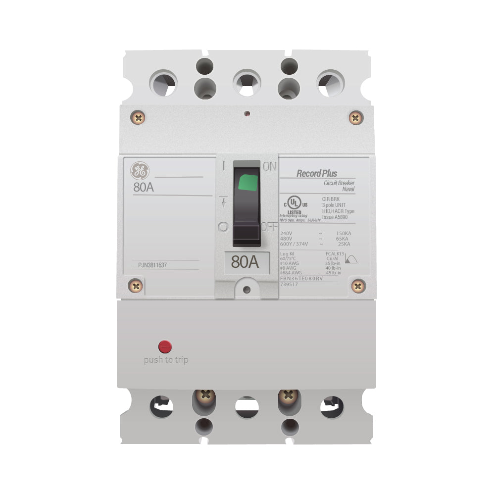 FBN36TE080RV - General Electrics - Molded Case Circuit Breakers
