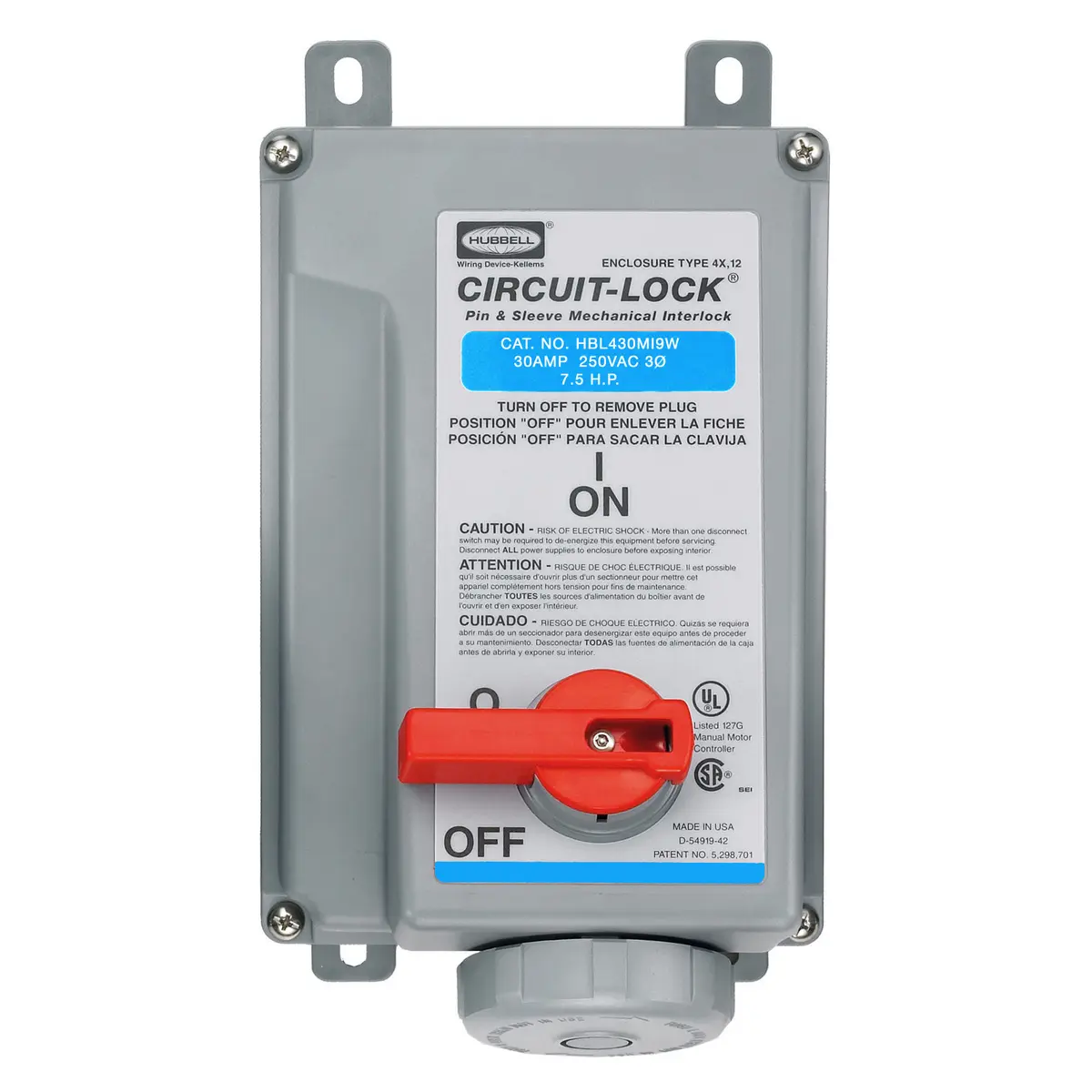 HBL430MI9W - Hubbell - Mechanical Interlock