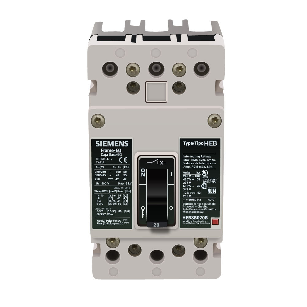 HEB3B020B - Siemens - Molded Case Circuit Breaker