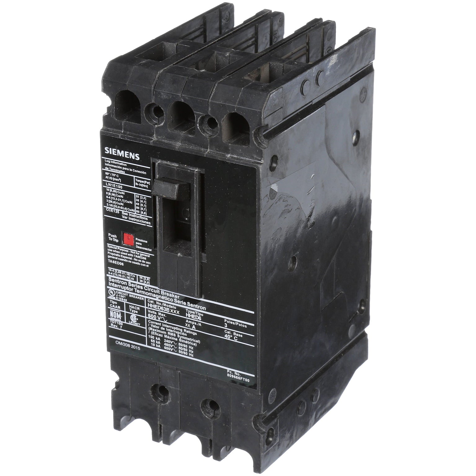 HHED63B050L - Siemens - 50 Amp Molded Case Circuit Breaker