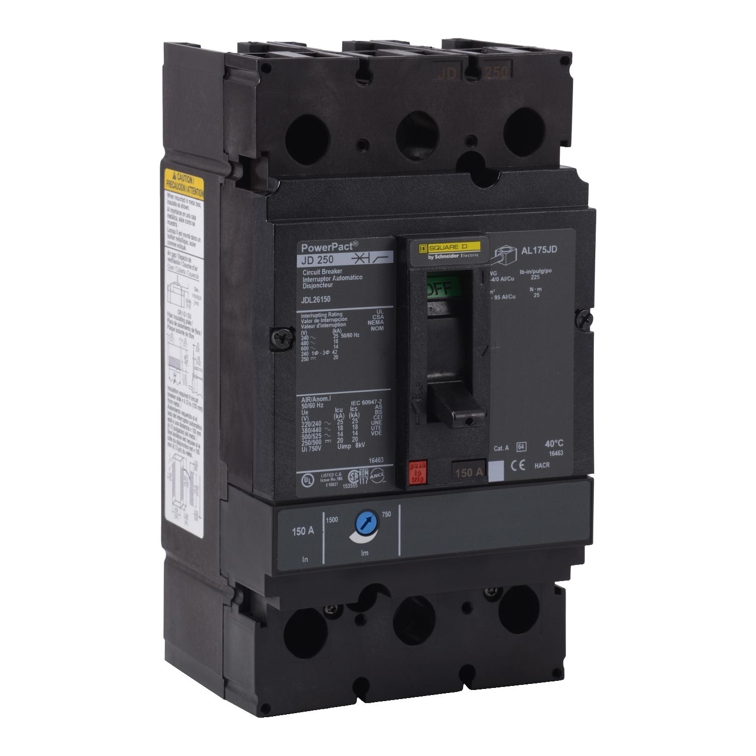 JDL26150 - Square D - Molded Case Circuit Breakers