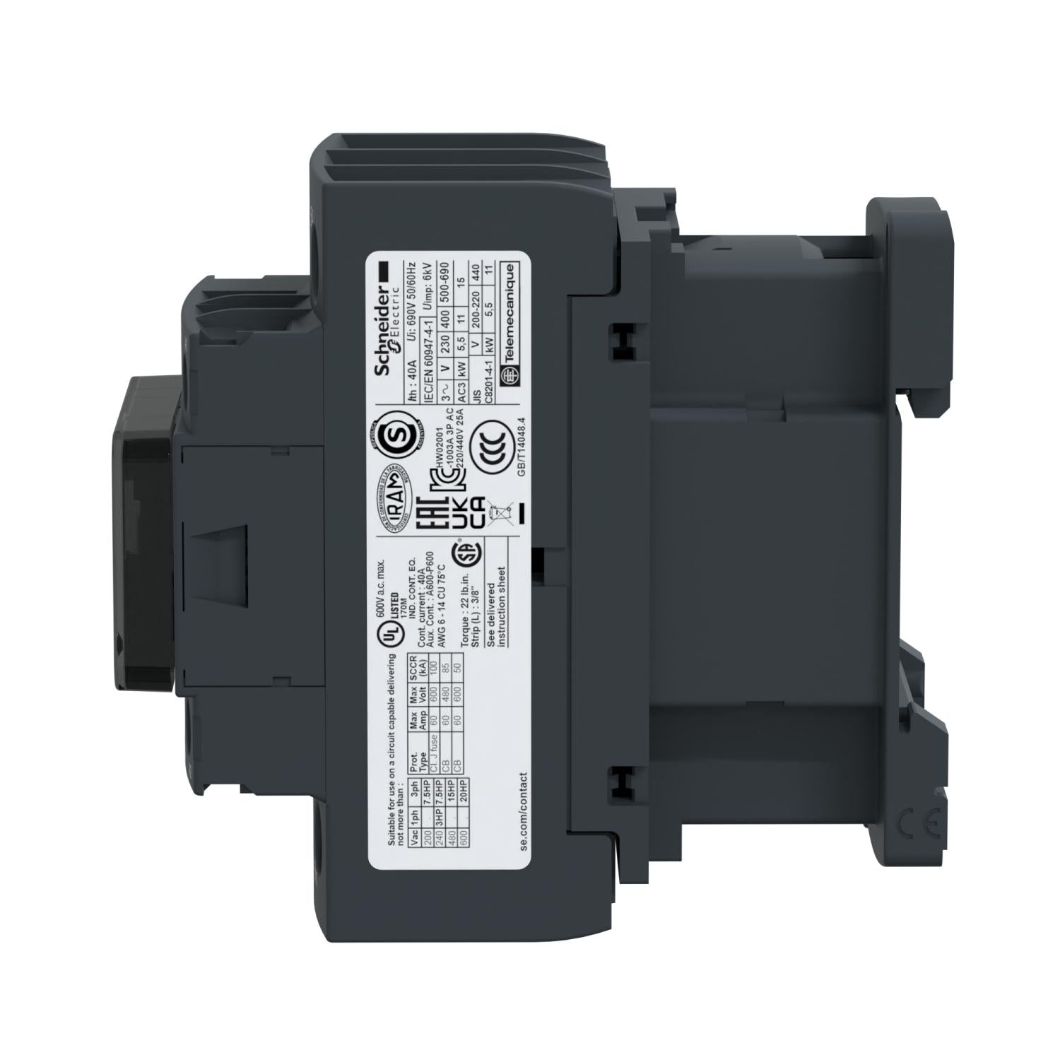 LC1D25M7 - Square D - Motor Control Part And Accessory
