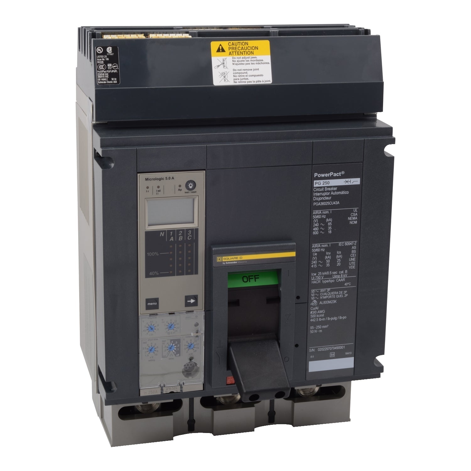 PGA36120U43A - Square D - Molded Case Circuit Breakers