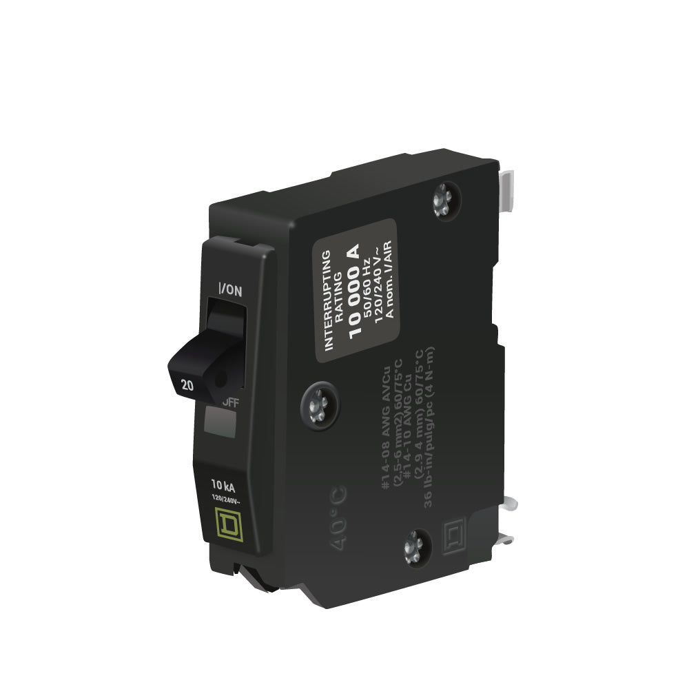 thumbnail image 2 of Square D QOB220 Breaker – 20 Amp, 2-Pole, Bolt-On (120/240V) With 1-Year Warranty 2 of 5