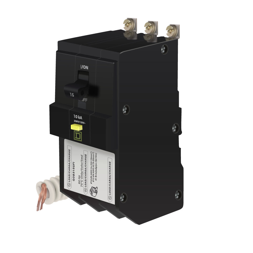 QOB315GFI - Square D - 15 Amp GFCI Circuit Breaker