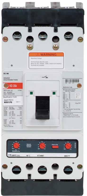 KD3175X - Eaton Molded Case Circuit Breakers