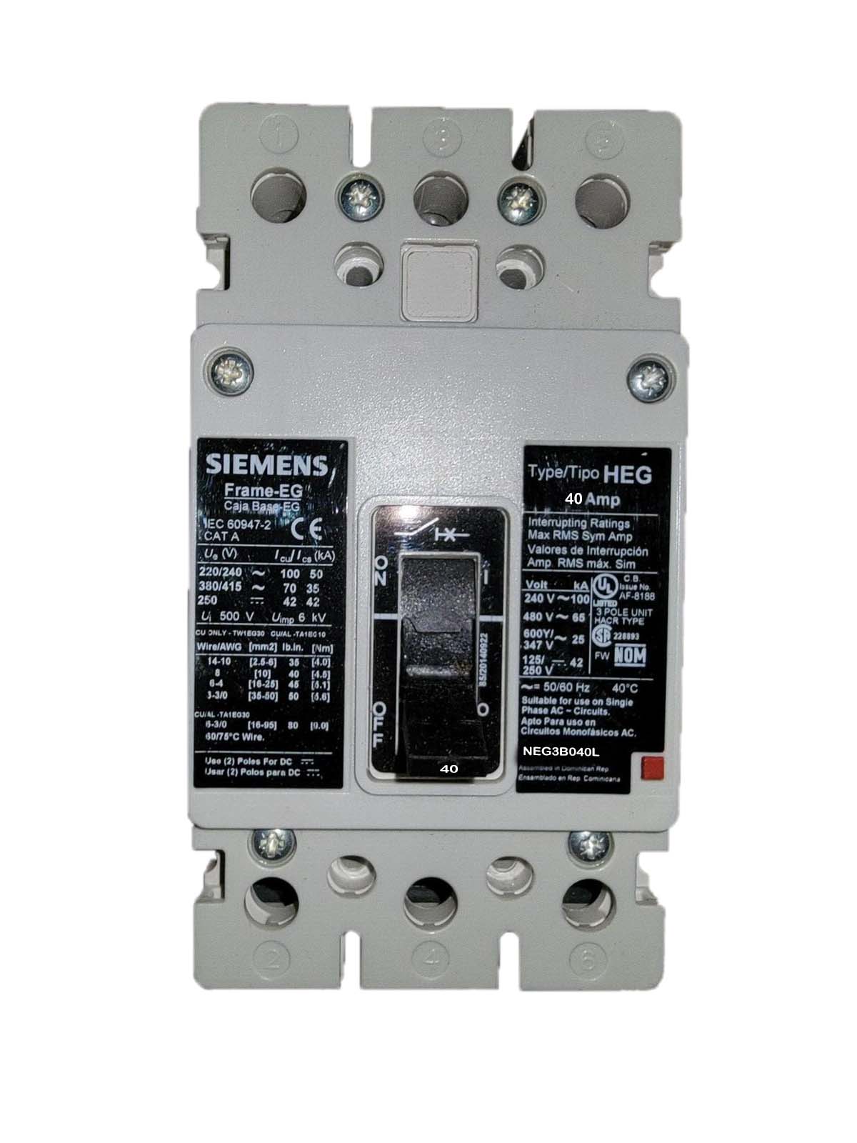 NEG3B045L - Siemens - Molded Case Circuit Breaker
