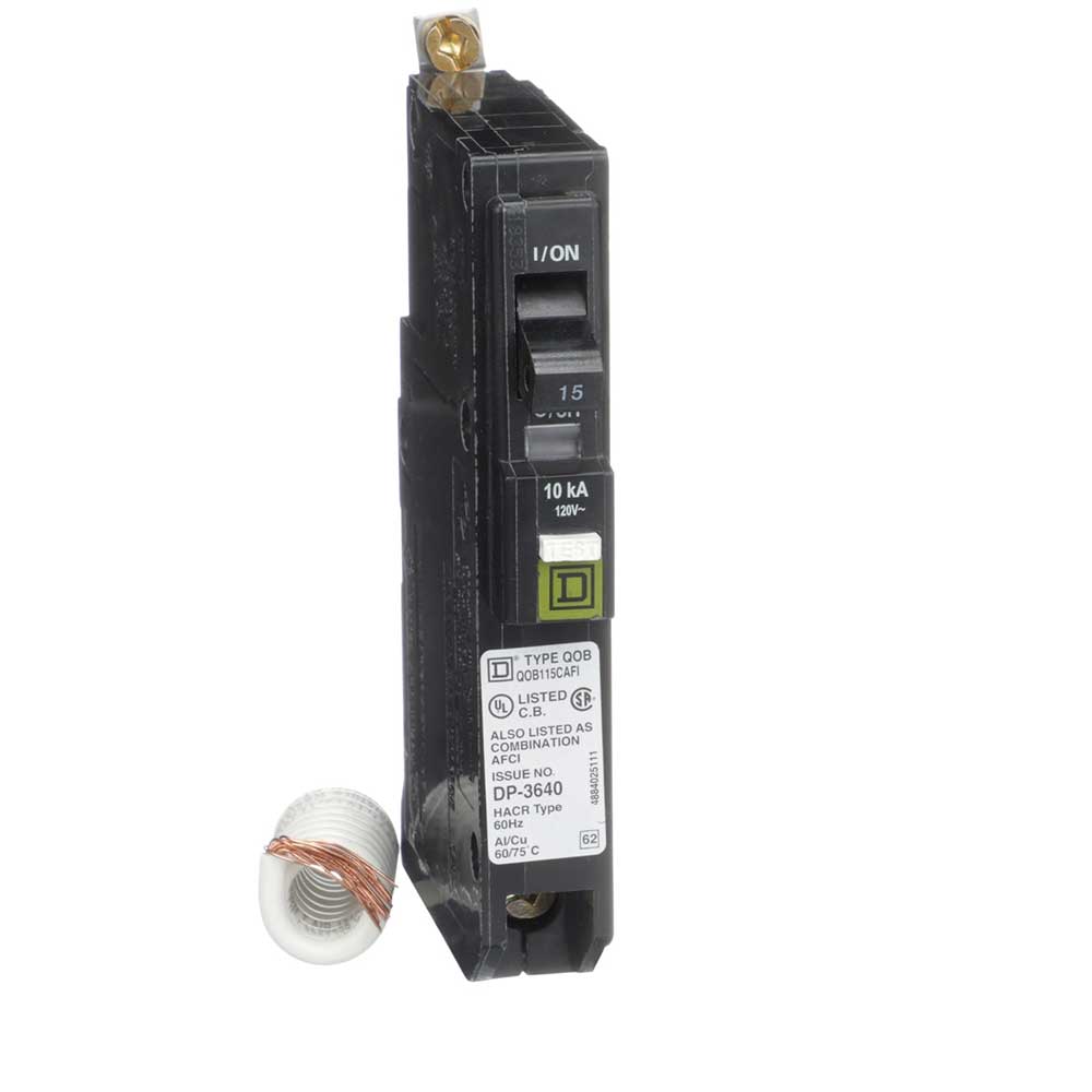 QOB115CAFI - Square D - 15 Amp AFCI Circuit Breaker