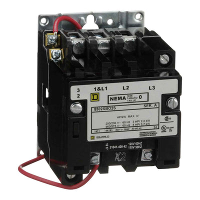 8502SBO2V02S - Square D 18 Amp 3 Pole 600 Volt Magnetic Contactor