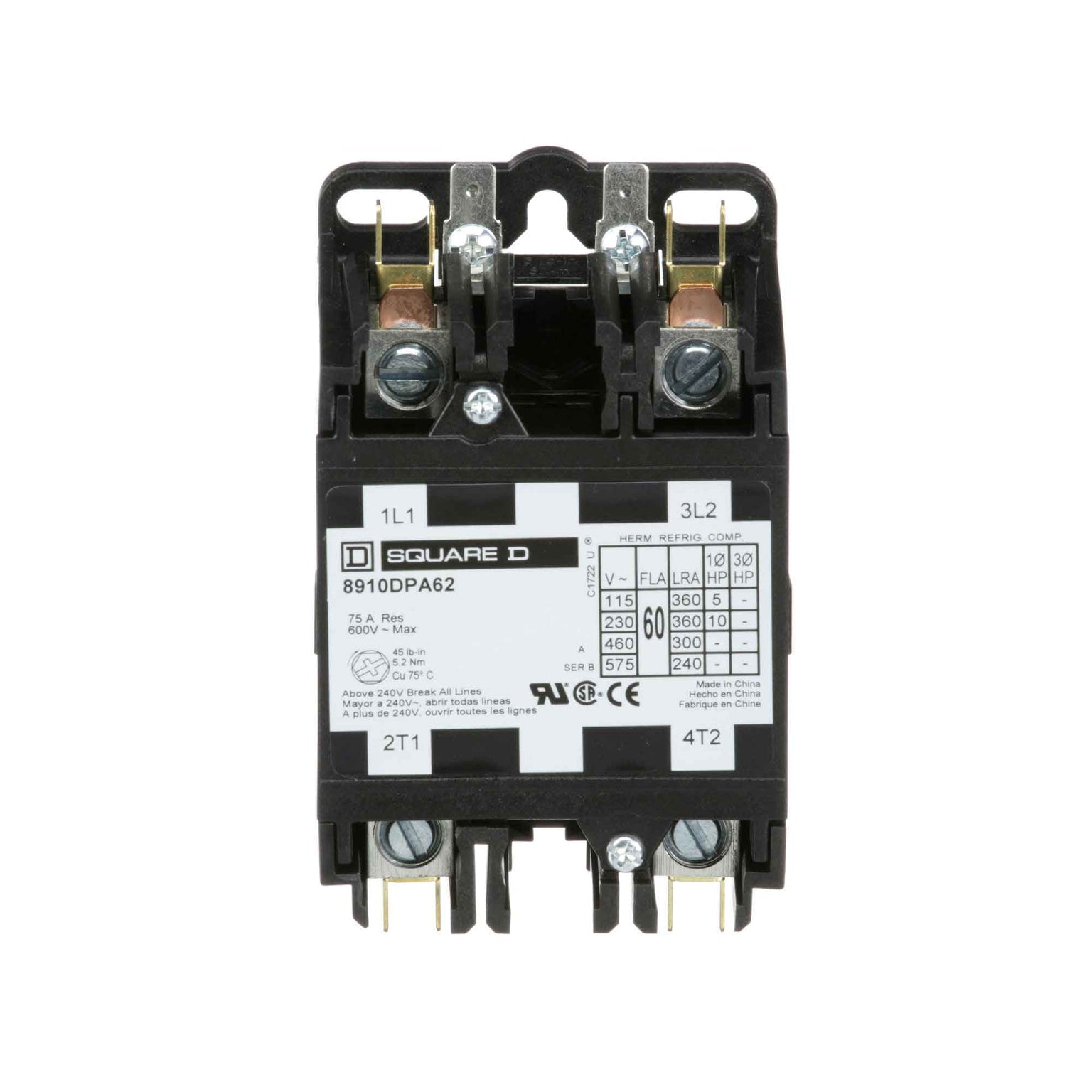 8910DPA62V09 - Square D - Definite Purpose Contactor