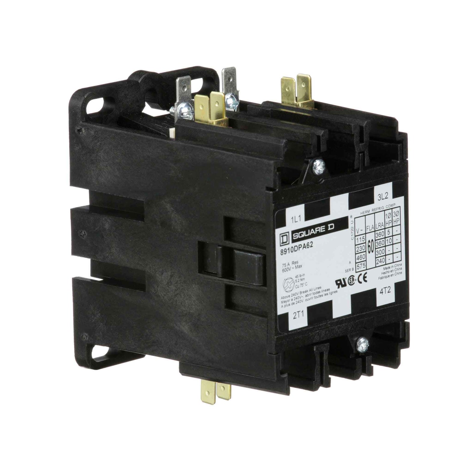 8910DPA62V09 - Square D - Definite Purpose Contactor