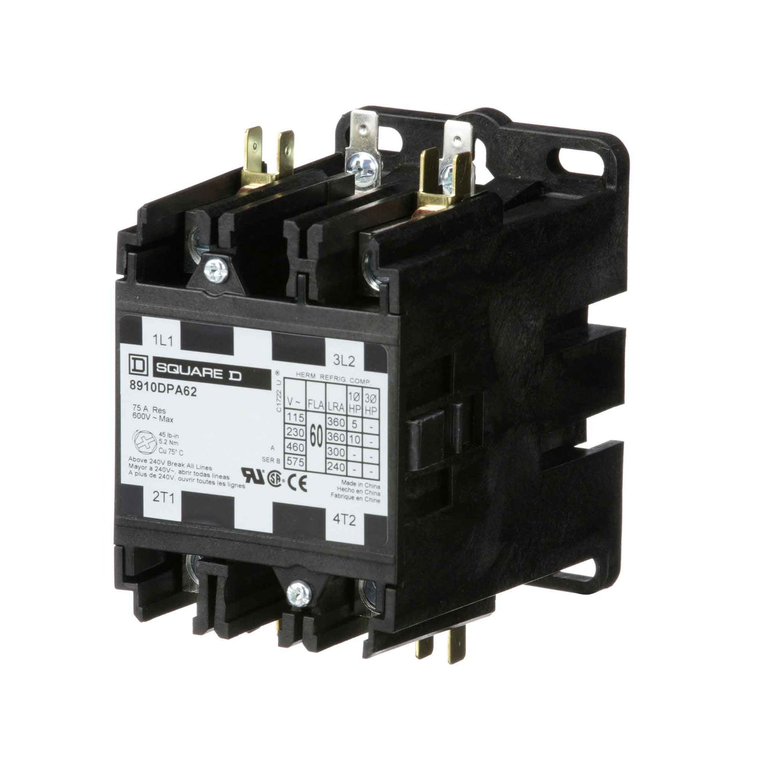 8910DPA62V09 - Square D - Definite Purpose Contactor