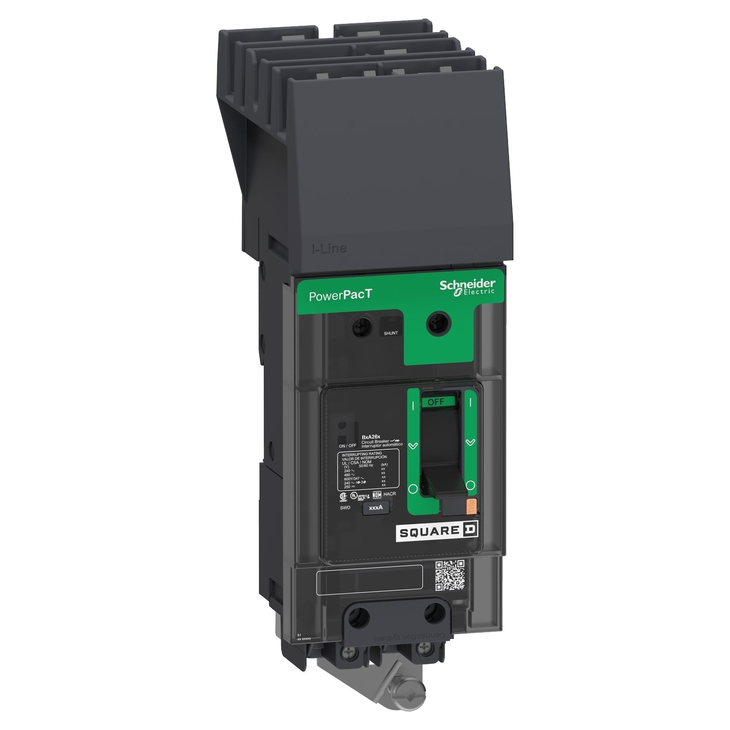 BDA261002 - Square D 100 Amp 2 Pole 600 Volt Plug-In Circuit Breaker Under Voltage Release